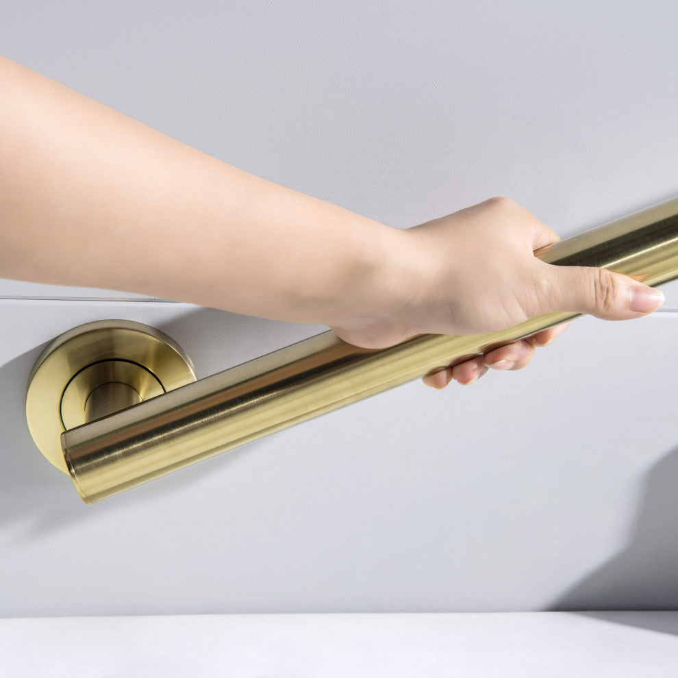 36" Stainless Steel Bathroom Safety Grab Bar, Brushed Gold