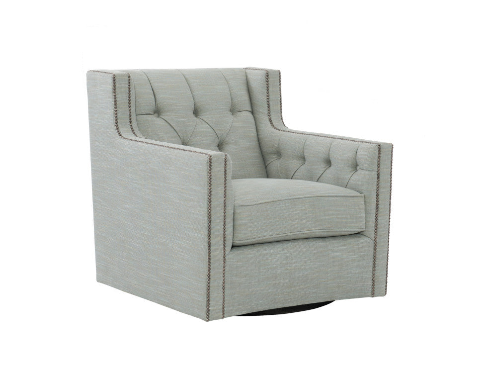 Bernhardt Candace Swivel Chair, Gray
