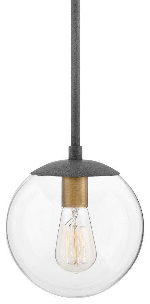 Hinkley Lighting 3747 Warby 1 Light 10"W Globe Pendant - Aged Zinc