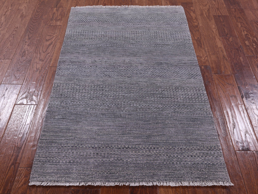 Wool and Silk Savannah Grass Handmade Rug 2' 11" X 4' 9" Q11541