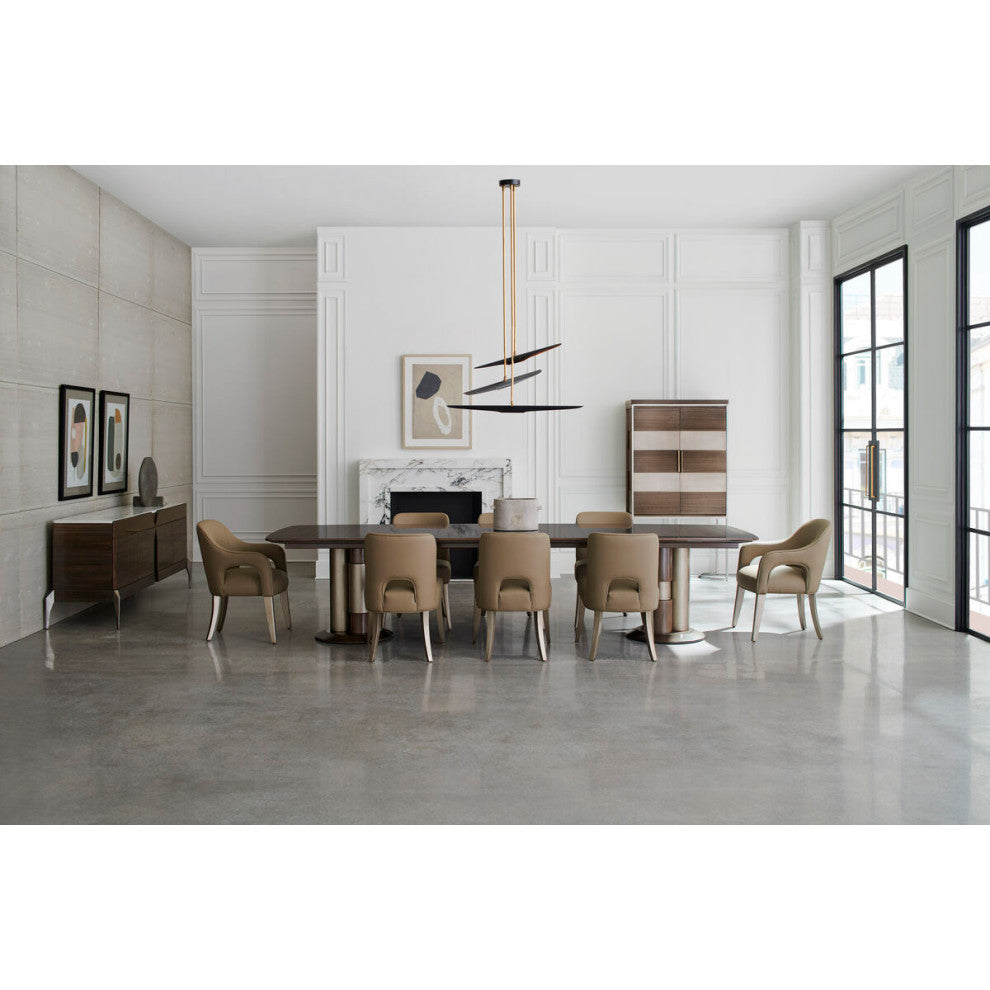 Smoked Modern Bar Cabinet