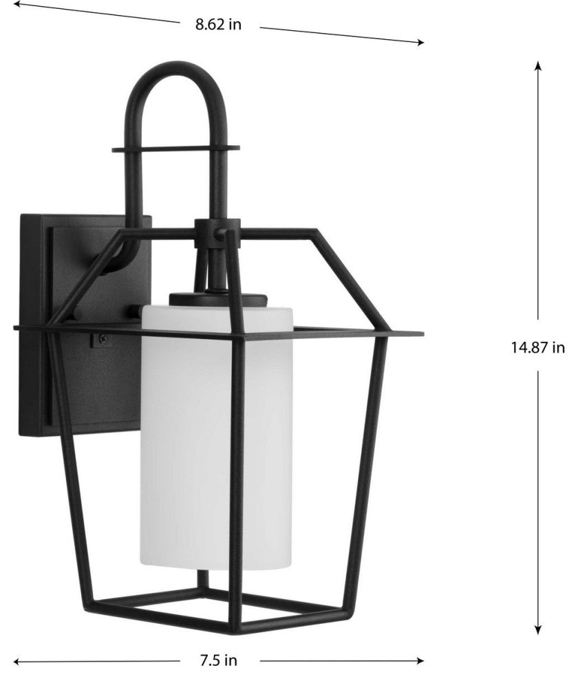 Chilton Collection 14-7/8, 1-Light Textured Black Outdoor Wall Lantern