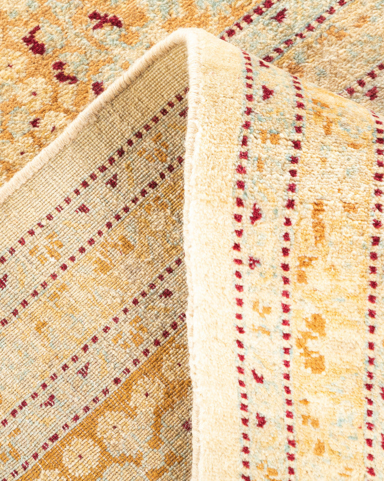 Mogul, One-of-a-Kind Hand-Knotted Area Rug Ivory, 6' 1" x 6' 1"
