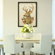 Mrs. Deer Dimensional Handmade Collage Wall Art Framed Under Glass