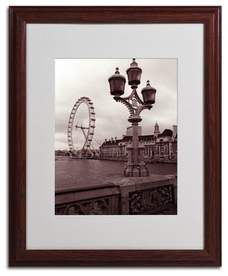 'London Eye 2' Matted Framed Canvas Art by Kathy Yates