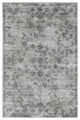 9'x12' Gray Hand Loomed Distressed Floral Indoor Area Rug