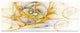 Golden Colored Curly Spiral, Abstract Wall Art Canvas, 83"x32", 7 Panels