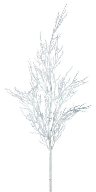 Vickerman 28" White Glitter Wild Huck Spray, Set of 6, White