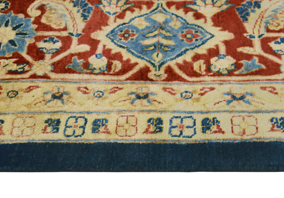 Vegetable-Dyed Pak-Persian Duncan Navy/Rust Rug, 8'10x11'9