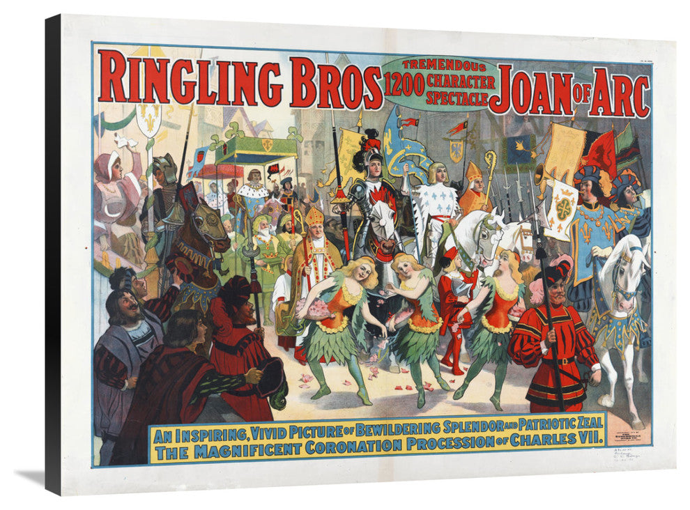 Ringling Bros, Tremendous 1200 Character Spectacle Joan Of Arc, 36x27