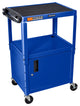 Luxor Blue 42" Adjustable Height Cart With Cabinet