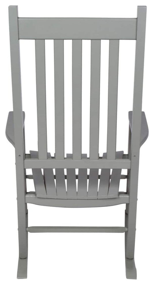 Modern Porch Rocker Durable Wood, Strom Grey