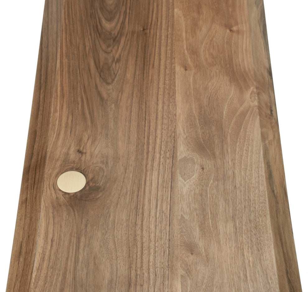 Walnut Coffee Table with Cast Aluminium Legs 55"x16"x13"