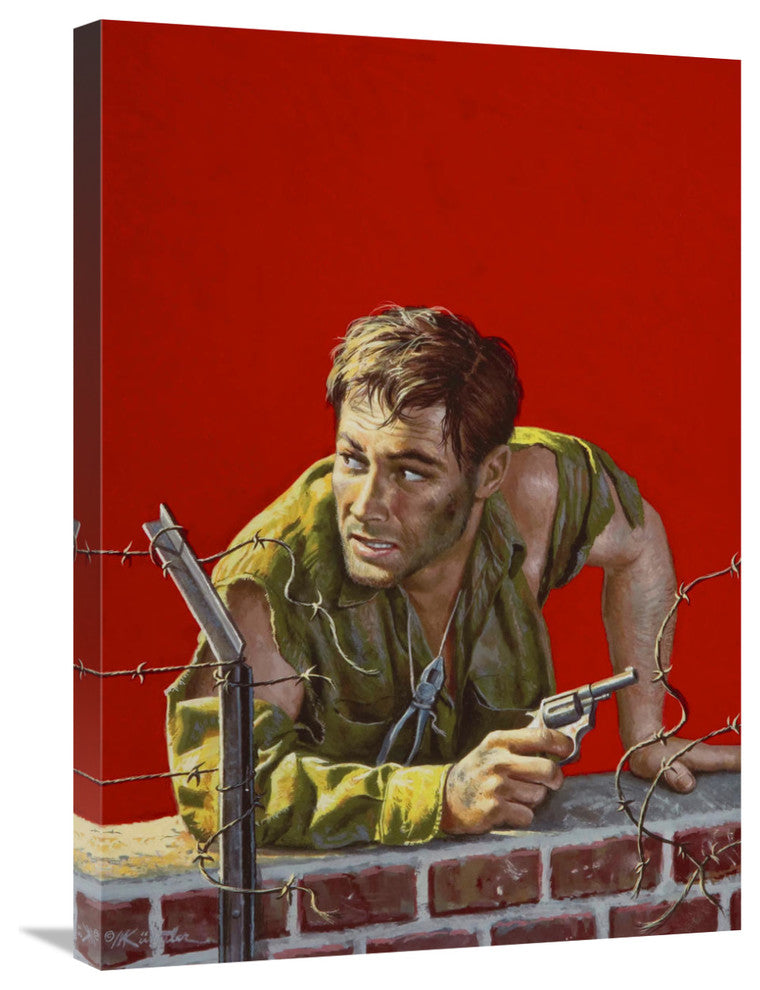 "The Hunt for Comrade Coudert" Stretched Canvas Giclee by Mort Kunstler, 22x30"