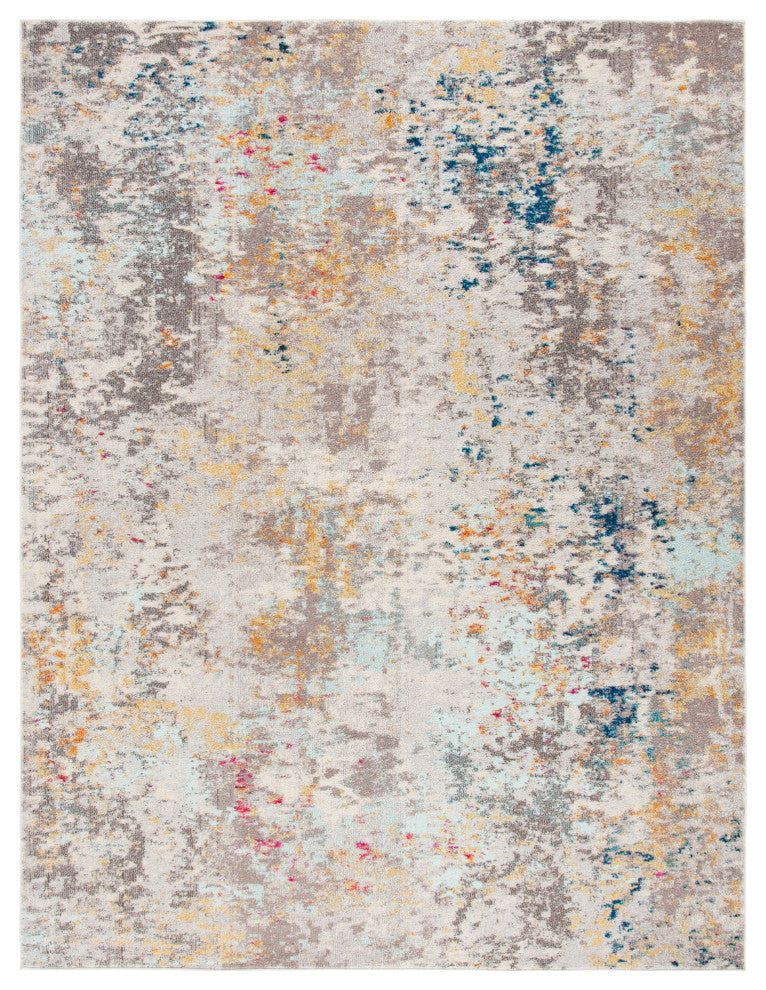 Safavieh Madison Mad453F Organic and Abstract Rug, Gray and Gold, 9'0"x9'0" Square