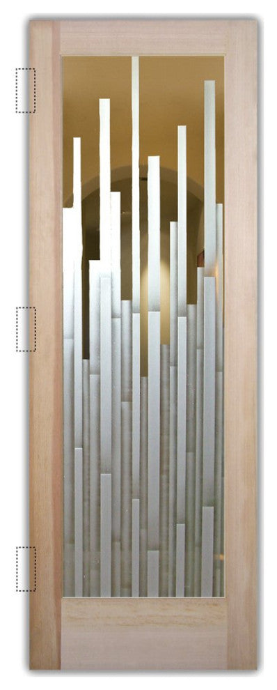 Interior Prehung Door or Interior Slab Door - Mosaics - Douglas Fir (stain...