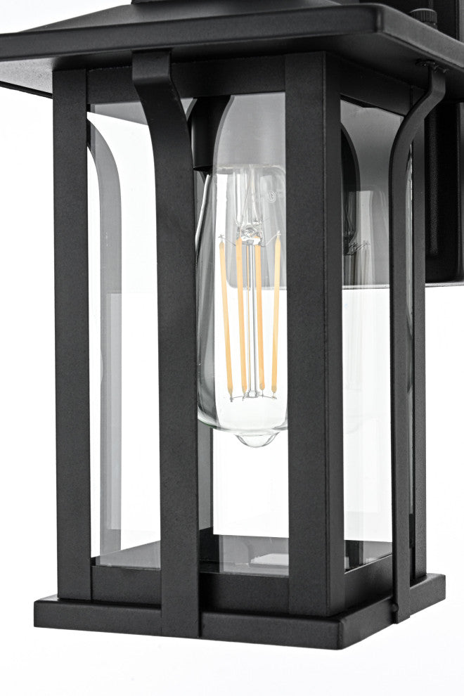 Home Living 7" Outdoor Wall Sconce, Black