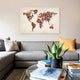"Butterflies World Map II" by Michael Tompsett, Canvas Print, 18x12"