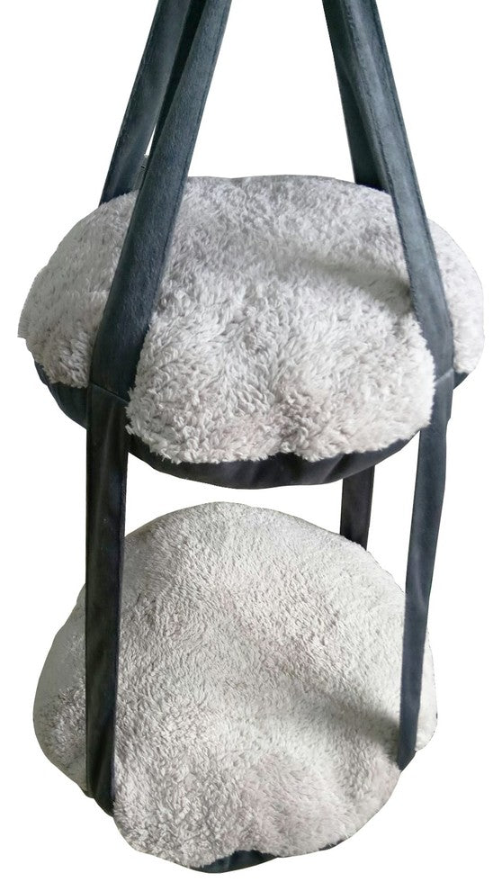 Kittyhaus Dual-Lounger Kitty Cat Pillow Hammock Lounge, Gray