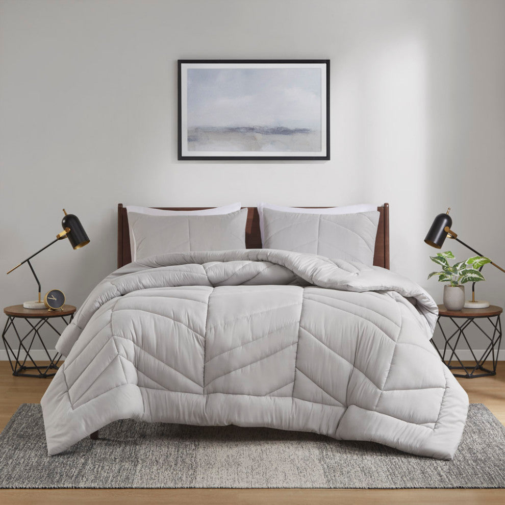 Intelligent Design Remy Quilted Chevron Comforter Set