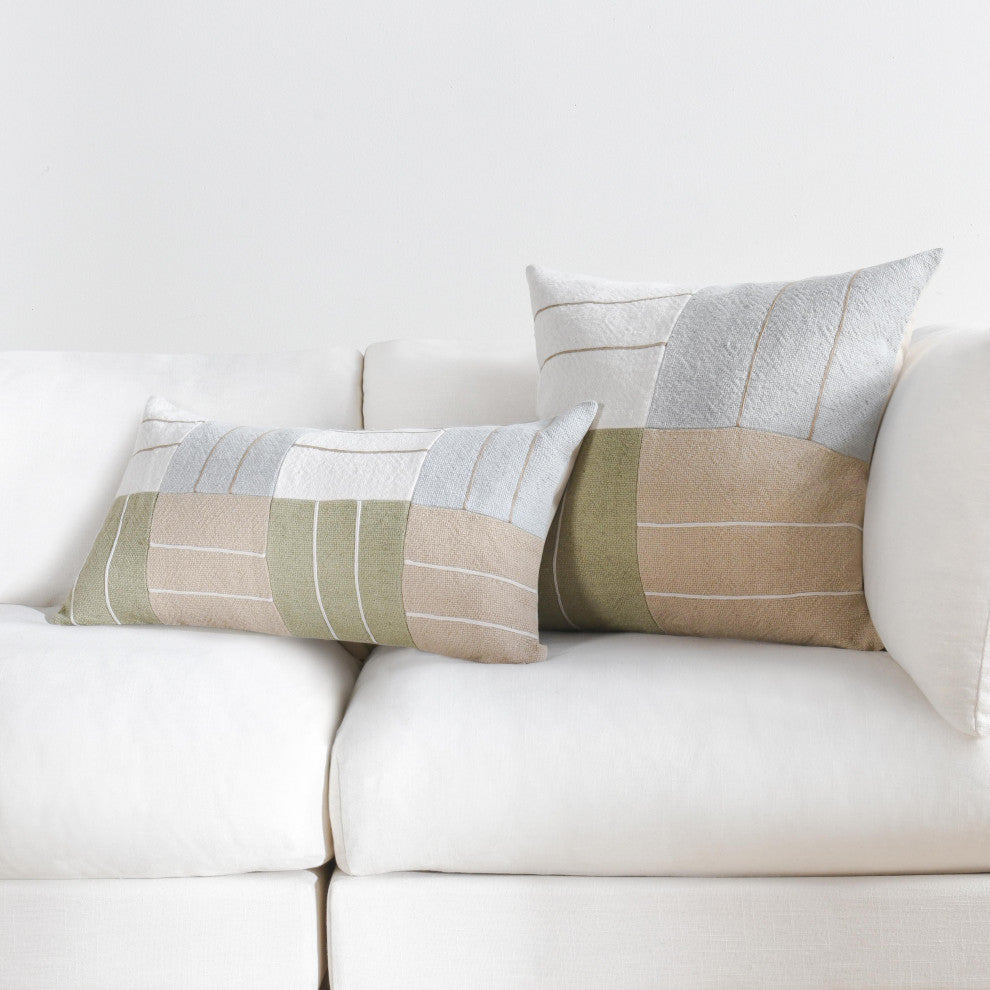 Niya Linen Blend Multicolor Throw Pillow, 22x22