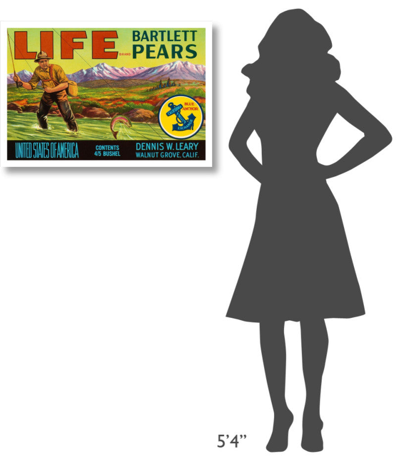 "Life Brand Bartlett Pears" Digital Paper Print by Retrolabel, 32"x22"