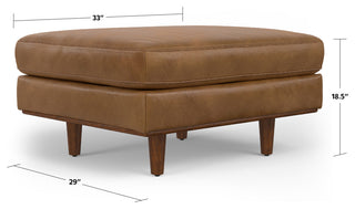 Morrison Ottoman, Caramel Brown, 33"