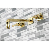 KS6022ML Wall Mount Tub Faucet, Polished Brass