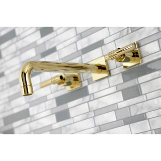 KS6022ML Wall Mount Tub Faucet, Polished Brass