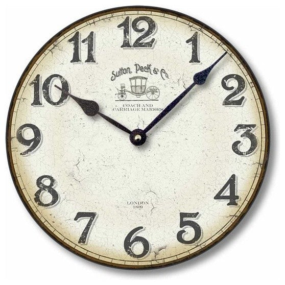 Vintage-Style Mercantile Wall Clock