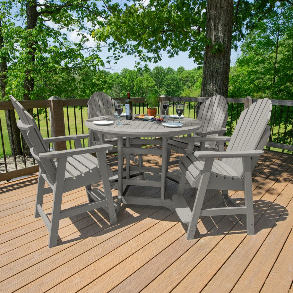 Hamilton 5-Piece Round Counter-Height Dining Set, Harbor Gray