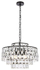 Elegant Lighting Mila 5-Light Pendant Black