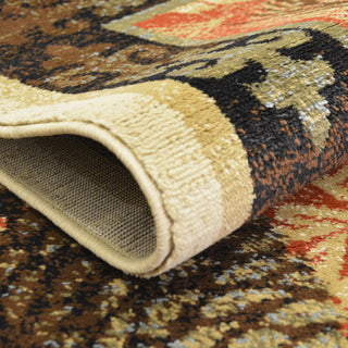 Baton Rouge Lodge Area Rug, Brick, 5'3"x7'3"