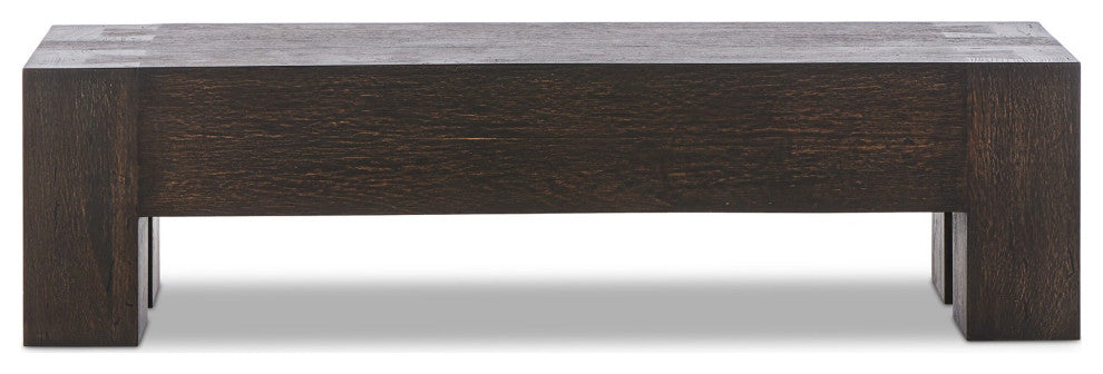 Abaso Accent Bench Ebony Rustic Wormwood Oak