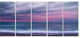 Blue and Pink Unset over Sea, Seashore Canvas Art Print, 60"x28", 5 Panels