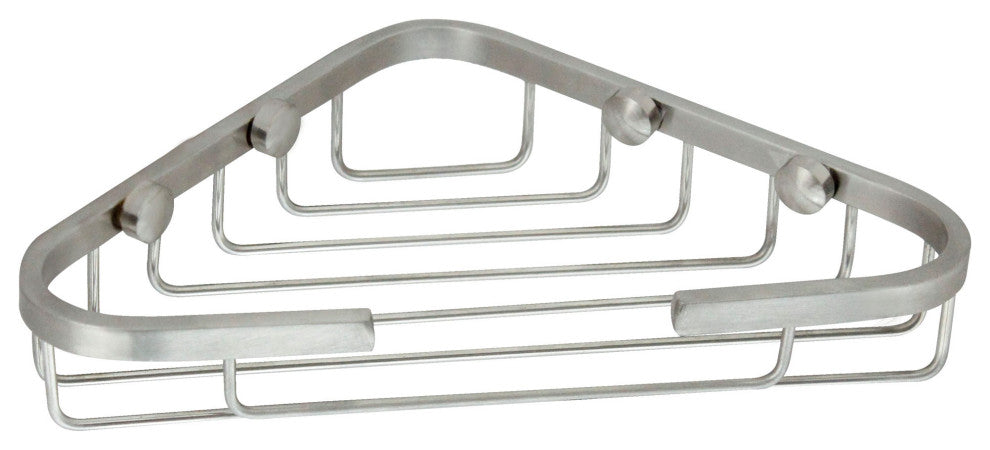 MODONA's 6" x 6" LARGE Corner Soap Basket SS304 -, Satin Nickel