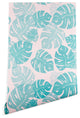 Deny Designs Bianca Green Linocut Monstera Pastel Wallpaper, Green, 2'x4'