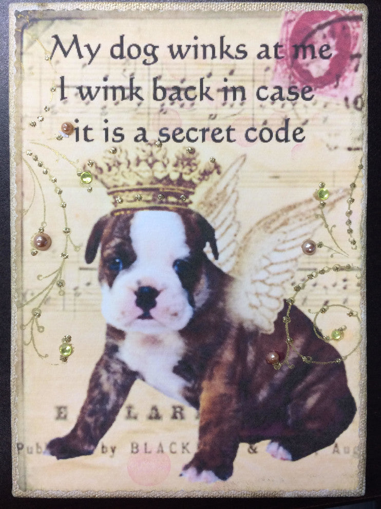 Paisley Mini Canvas, My Dog Winks At Me