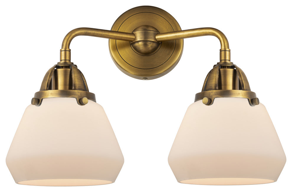 288-2W-BB-G171 Fulton 2 Light 14.75" Bath Vanity Light, Brushed Brass