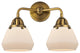288-2W-BB-G171 Fulton 2 Light 14.75" Bath Vanity Light, Brushed Brass