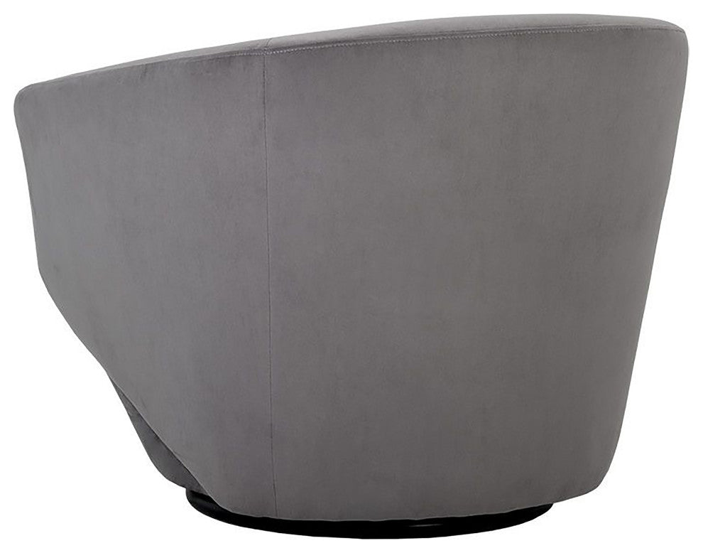 Treviso Swivel Lounge Chair, Antonio Charcoal