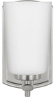 Adley Collection One-Light Brushed Nickel Etched Opal Glass Bath Vanity Light