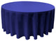 LA Linen Round Polyester Poplin, Royal, 132" Round