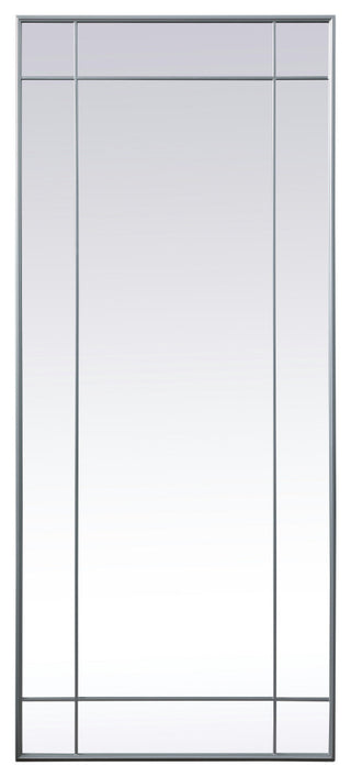 French Panel Full Length Mirror 30x70", Silver