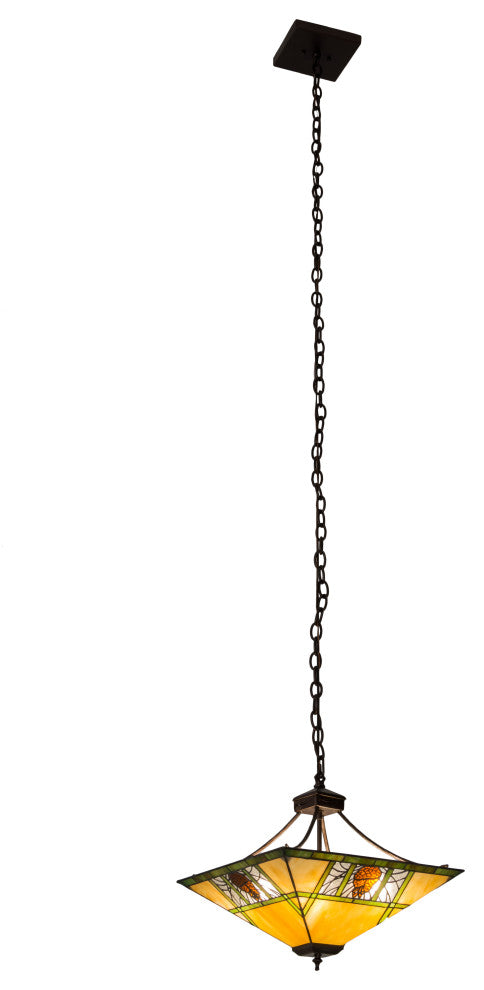 17Sq Pinecone Ridge Inverted Pendant