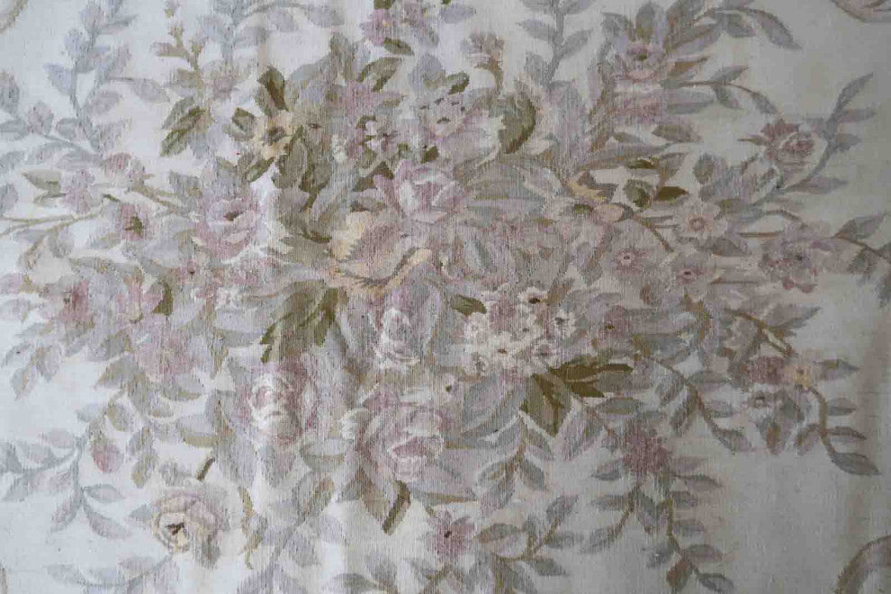 Handmade Vintage French Aubusson Rug 8.7'x12.2', 267cmx373cm 1970s