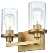 Elegant Lighting LD7316W12 Thane 2 Light 12"W Vanity Light - Satin Gold