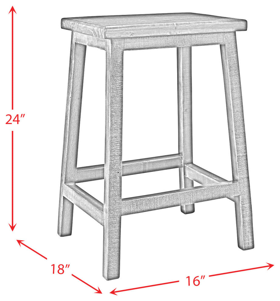 Picket House Abilene Kitchen Island and 4 Stools, Brown
