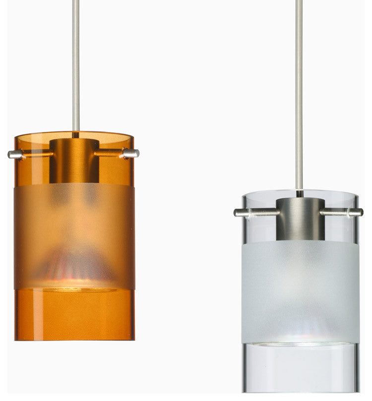Scope 1 Light Pendant, Bronze, LED, Armagnac With Frost Glass