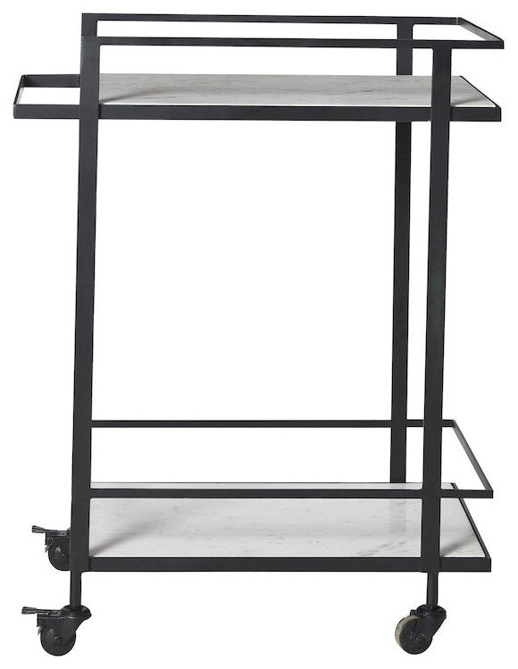 Colton Bar Cart In Black Color